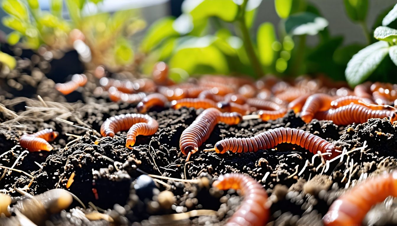 A thriving Tumbleweed Worm Farm with Red Wigglers transforming organic waste.